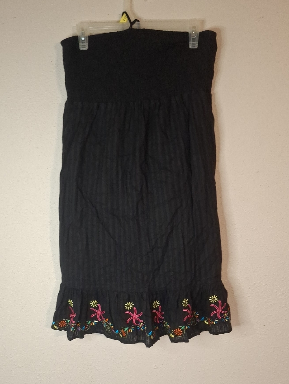 O'Rageous Black Embroidered Hem Cover up dress size XL